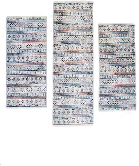 Balsan Mystic Kilvana-s 3918 Set Modern de Covoare pentru Dormitor L.grey Silver 3 Buc
