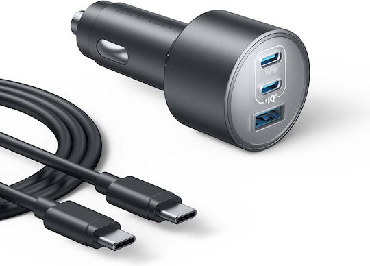 Anker 3-Port Fast Car Charger USB-C 167.5W Type-C