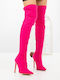 Dracria Cizme de Damă Peste Genunchi Fuchsia
