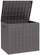 Outsunny Brown Polypropylene Outdoor Storage Box L56xW41xH50cm