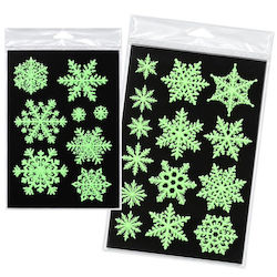 Leuchtende Fensteraufkleber Schneeflocken 30x20cm Xmasfest 1134152 P4a