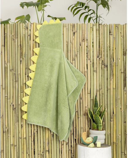 Nima Baby-Badeponcho mit Kapuze Grün 70x120 cm