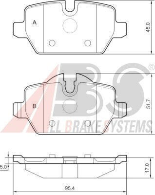 Задни Спирачни Накладки BMW 1 E87 04 1 E90 05 Мини Countryman 10 23623.17.0