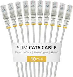 StarTech U/UTP Cat.6 (Gigabit) Network Cable Ethernet 0.5m Gray