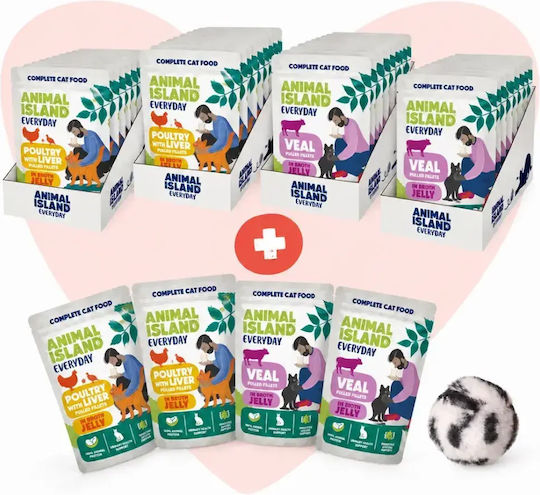 Animal Island Wet Food for Adult Cats 48x85g