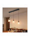 Lampa Κρεμαστό Φωτιστικό Μαύρο 65x65x128εκ.