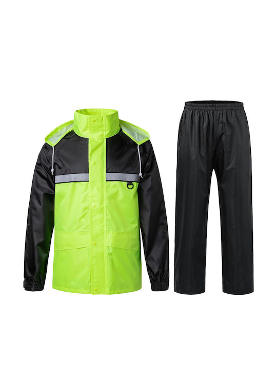 Work Rainproof Reflective Coverall Green M