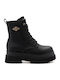 Any Icon Damen-Bikerboots mit Mittelhohem Absatz Schwarz