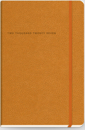 The Writing Fields Writing Fields Softline Daily Diary 2027 Orange Leather 14x21cm