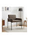Relax-Sessel aus Kunstleder Dunkelgrau 62x58x73 cm