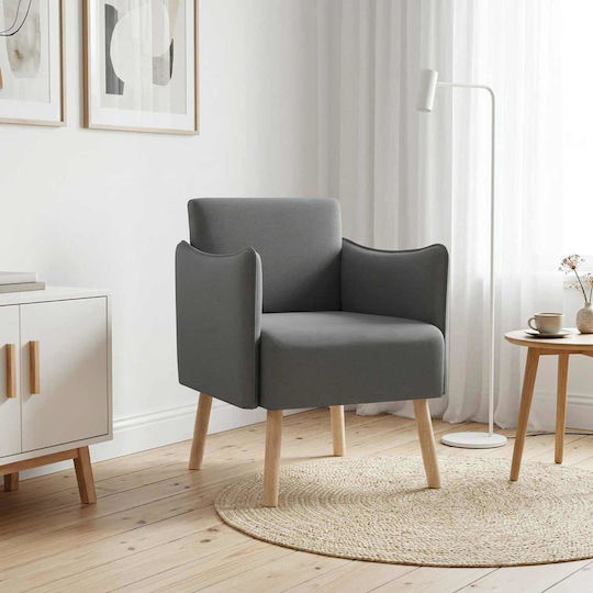 Dunkelgrauer Relaxsessel 60x65x76 cm