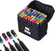 Markere cu Alcool Multicolor Set 60 Culori