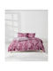 Kentia Saporo King Size Bed Sheet Set 270x270cm Bordeaux - Pink (4pcs)