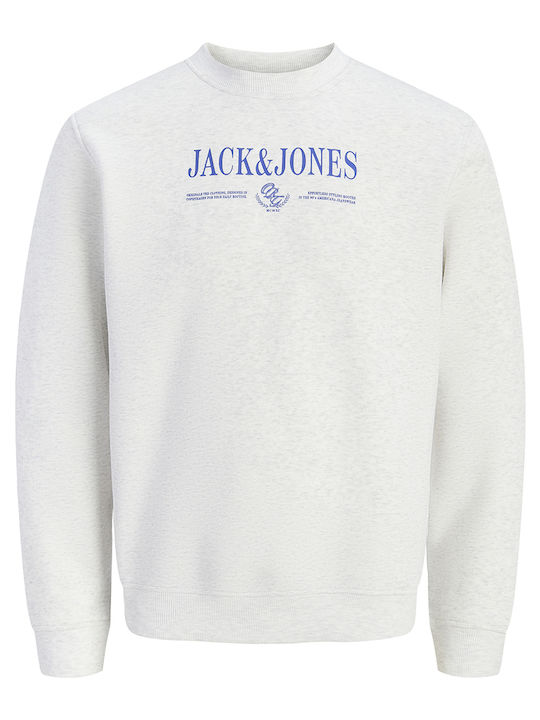 Jack & Jones Jorfrederiksberg Sweatshirt Bright Whitemelange Lightgray