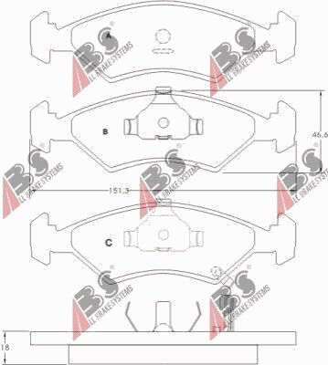 Brake Pads Kia Sephia 93-96 23266.18.0