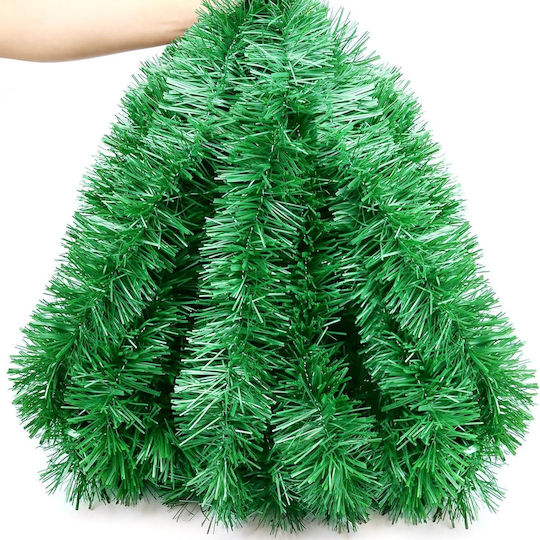Ghirlandă de Crăciun Shiny Iluminată din Plastic Verde