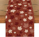 Autumn Decorative Table Runner Maple Leaf Pattern 40 X 140 Cm