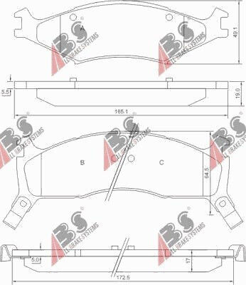 Bremsbeläge Kia Sportage 95–99 Sensor 21892.16.5