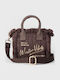 Braune Gewebte Damenhandtasche / Crossbodytasche