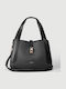 Schwarze Satchel-Handtasche für Damen
