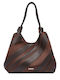Paula Fabric Women's Tote Bag Suede Brown Suede