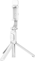 Selfie-Stick Stativ Handyhalterung mit Bluetooth-Fernbedienung Zs8 Weiß