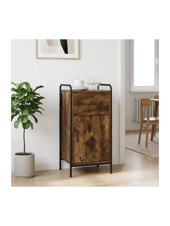 Wooden Sideboard with Drawers Brown 97x33x81cm