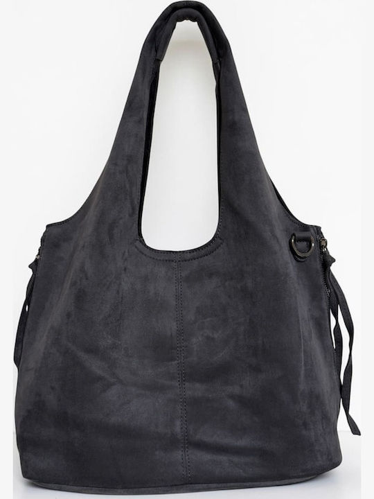Women's Suede Shoulder Bag Anthracite