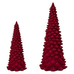 Christmas Decorative Plastic Tree Red 2 Pieces 2-Pack Artificial Christmas Decorative Plastic Tree Red 2 Pieces 2-Pack Artificial