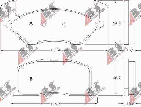 Brake Pads Toyota Starlet 90-96 21948.13.6