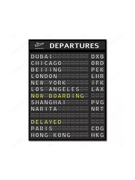 Leinwand-Wandposter „Flughafen Abflüge“ 70 x 100 cm Al Dubai
