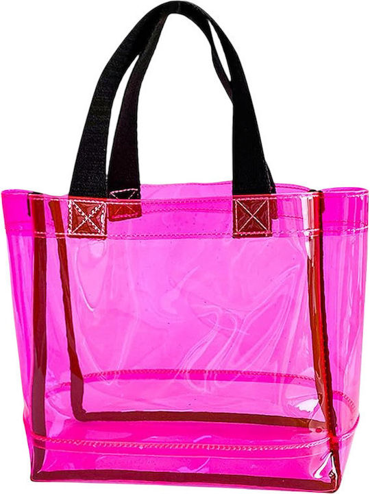 Stadium Transparent Plastic Beach Bag Pink