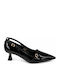 Black Mid-Heel Pumps WI-3241-27HH-Black