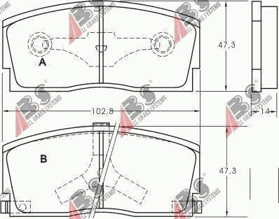 Спирачни Накладки Daihatsu Charade 87-93 21338.14.0