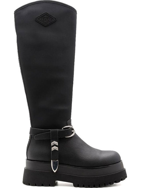 Any Women's Boots with Medium Heel Black
