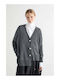 Women's Cardigan with Buttons Grey