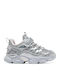 Memory Spinel V Kids Sneakers with Hook and Loop Closure Silver