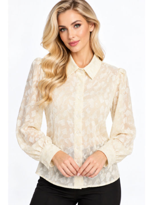 Long Sleeve Women's Beige Shirt WG-FY-9177-27SH-Beige