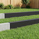 Garden Edging Profiles 10 Pcs 100 x 6 x 15 cm Steel Black 8012949 Black