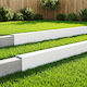 Garden Cover Profiles 10 Pcs 100 x 15 x 15 cm Steel White 8012965 White