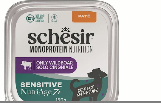 Schesir Nasses Hundefutter mit Wildschwein und Fleisch 150 g