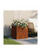 vidaXL Ζαρντινιέρα Μεταλλική Rusty 50x60x48εκ.