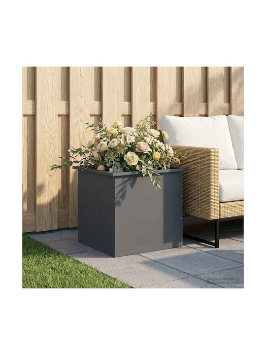 vidaXL Ζαρντινιέρα Μεταλλική Ανθρακί 50x60x48εκ.