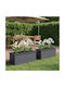 vidaXL Set of 2 Metal Planter Boxes Anthracite