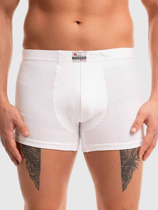 Men's White Printed Boxer