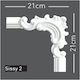 Sissy 2-Piece Polystyrene Styrofoam Corner Wall Decoration Set