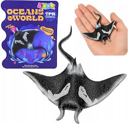 LeanToys Figur Gummi-Fisch Stachelrochen Dehnbar Realistischer Meeresfisch 13 cm