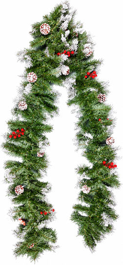 Schneebedeckte Weihnachtsgirlande Grün 270 cm