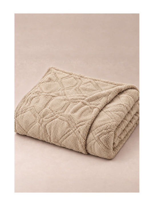 Comfort Single Fleece Blanket 160x240cm Ecru