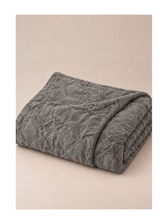 Comfort Single Fleece Blanket 160x240cm Grey